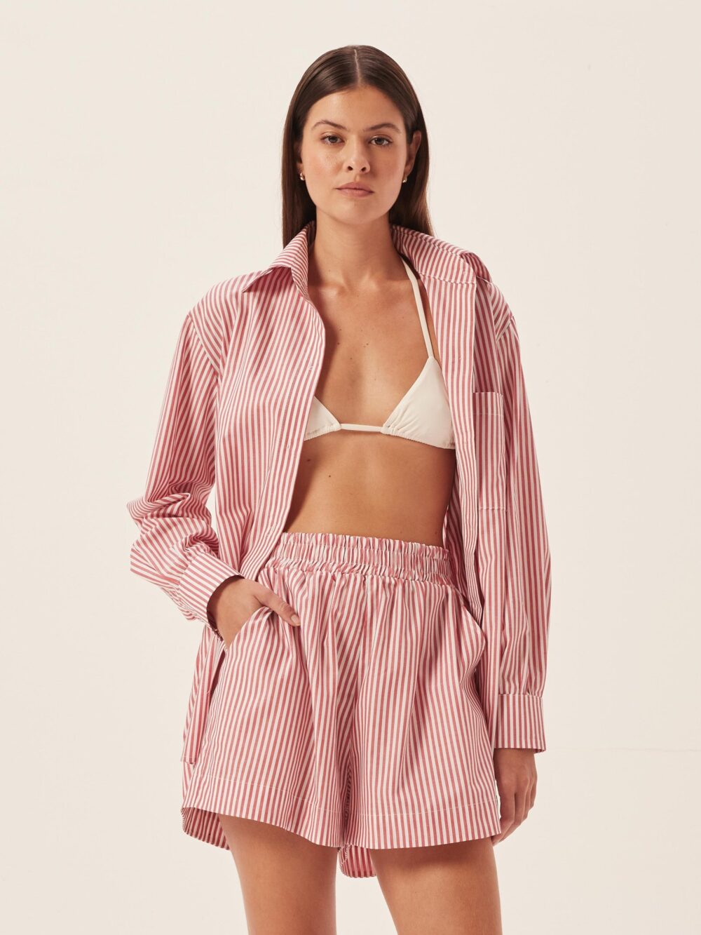Luiza Striped Poplin Shorts