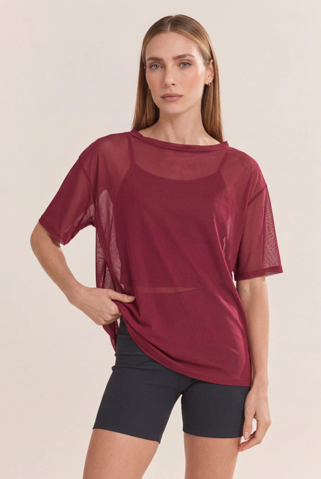 Blusa Ombro Deslocado Tule - Imagem 6