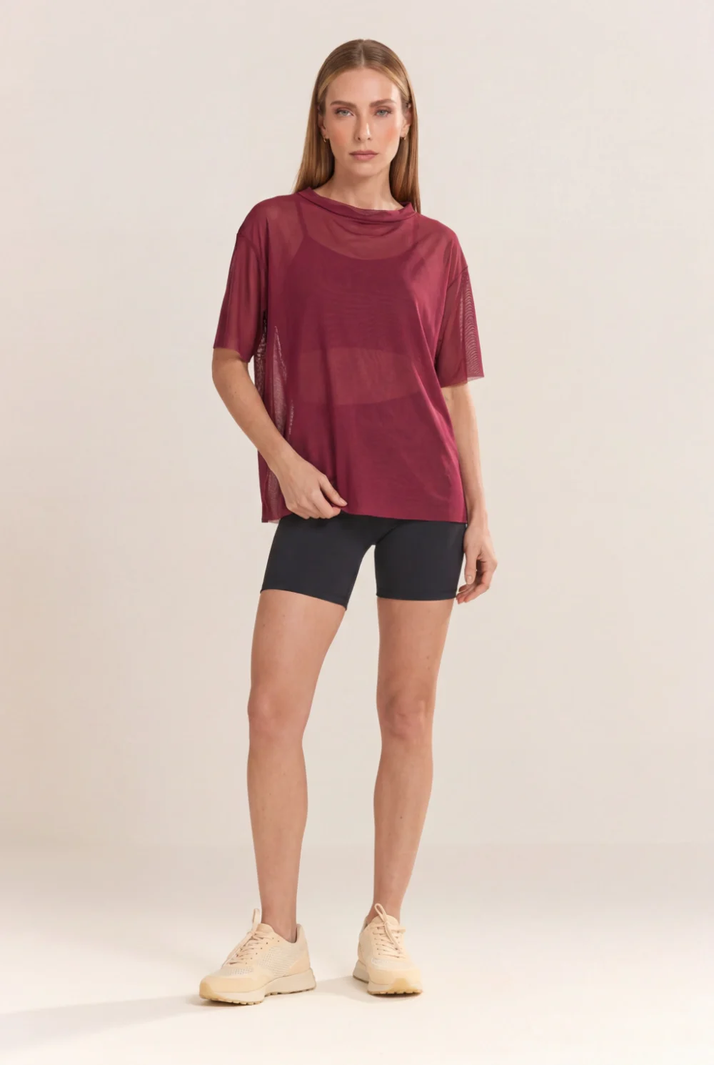 Blusa Ombro Deslocado Tule