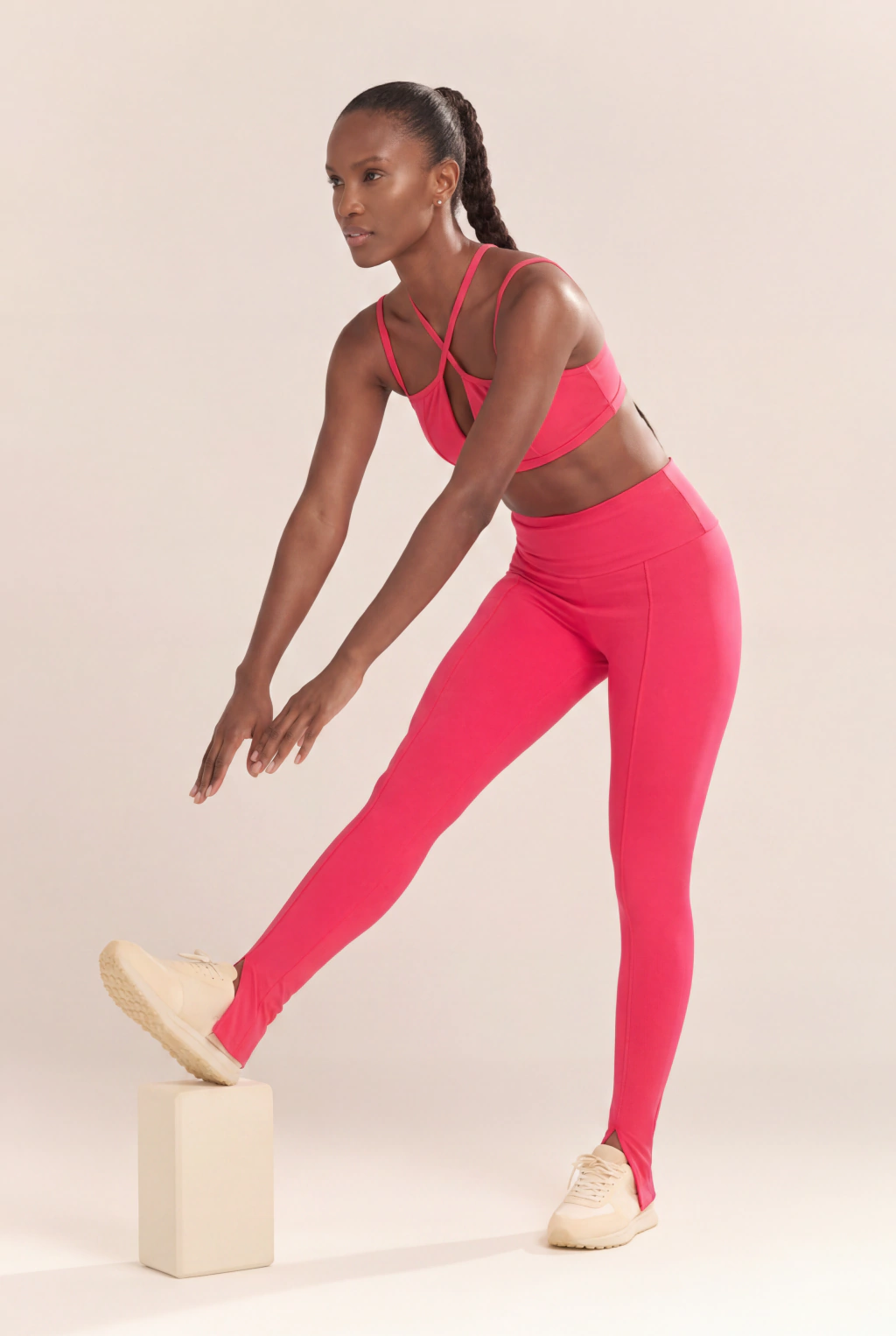 Calça Legging Compress Detalhe Pespontos e Fenda - Imagem 3